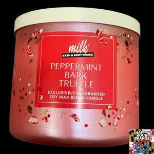 Bath and Body Works Milk Bar Peppermint Bark Truffle 3-Wick Candle